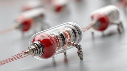 Poster - A close-up of a syringe injector representing ai task automation for offloading repetitive work and efficiency