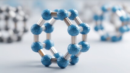 Poster - A beautiful made of blue beads illustrating blockchain transparency and open data systems in creative designs