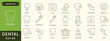 © shuveccha - Dental thin line icons set. Tooth icon. Dentist, Dental, Tooth editable stroke icons collection. Vector illustration