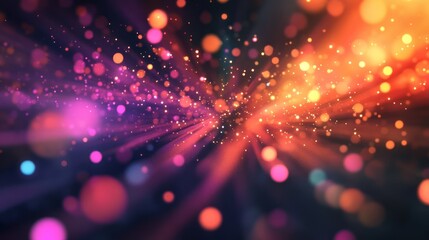 Aufkleber - Abstract vibrant burst of colorful lights