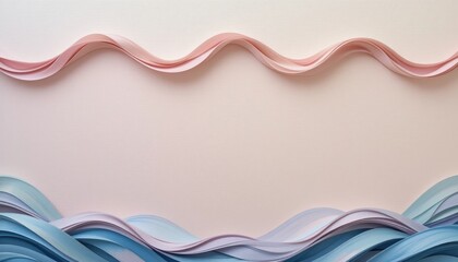 Poster - Creative wave patterns abstract background graphic design minimalist style horizontal view colorful aesthetics for visual impact