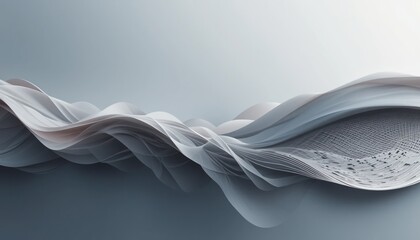 Poster - Dynamic wave patterns in abstract design digital space visual art minimalist aesthetic close-up view contemporary concept