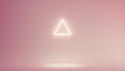 Poster - Illuminated triangle symbol digital art abstract environment minimalist concept soft glow viewpoint