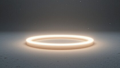 Poster - Illuminating circular light display abstract space digital art dark environment aesthetic viewpoint conceptual design