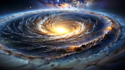 Wall Mural - Journey into the Cosmic Maelstrom A Breathtaking Voyage Through a Swirling Galaxy