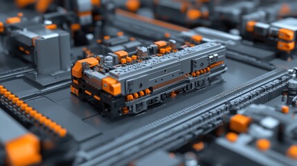 Poster - Futuristic circuit board with intricate details