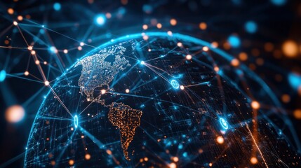 Aufkleber - global network connectivity
