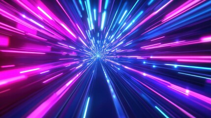 Poster - Neon speed tunnel