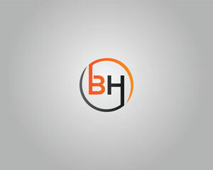 Poster - BH Abstract Letter Initial Logo Design Template Vector.