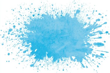 Poster - Abstract splash of vibrant blue watercolor paint on white canvas creating a dynamic and artistic background perfect for creative projects and design elements with a modern touch