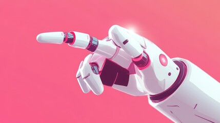 Fototapete - Robotic hand pointing forward