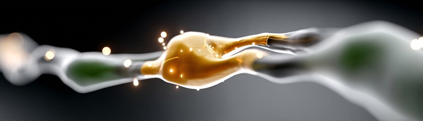 Poster - surreal kinetic light storm, luminous particles in perpetual motion, fluid and hypnotic digital art,