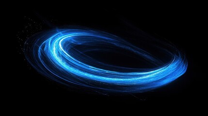 blue light trails swirl abstract background