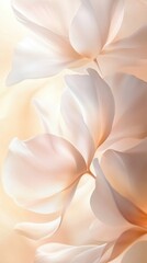 Poster - Ethereal floral elegance soft petals in gentle light abstract botanical art delicate bloom dreamy pastel hues serene beauty close up macro photography