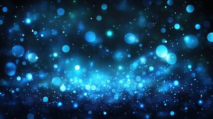 blue sparkle background glowing particles