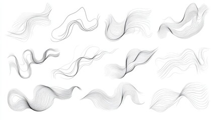 hand drawn small scribble line, reaction lines set,background line set, doddle squiggle pack. vector isolated design.