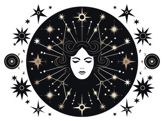 Wall Mural - png creativity astronomy portrait cartoon.