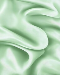 Poster - Abstract Green Fabric Texture Background with Smooth Drapes and Elegant Folds for Fashion and Design Projects Featuring Soft Light and Subtle Shadows