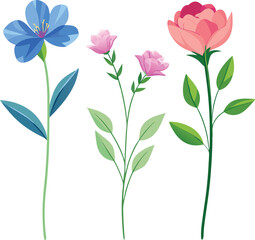 Poster - Seamless pink tulip flowers bloom in a beautiful vector illustration of a spring floral pattern