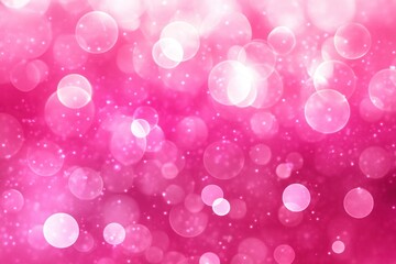 Poster - Ethereal pink bokeh background with sparkling light effects creating a dreamy and romantic atmosphere perfect for valentine celebration or festive design