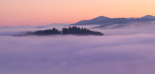 Fototapete - Over the clouds - nature landscape