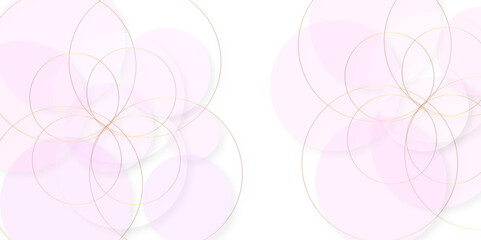 Poster - modern abstract white background with transparent layers triangle shape pink with shadow. white colo