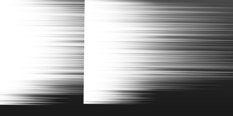 Poster - Black and White Bright Linear Striped Motion Blur Patterned Overlaying Rectangular Gradient Shapes A Clean, Sleek and Dynamic Vertical Contrast, Abstract Creative Design with Horizontal Stripes, Lines