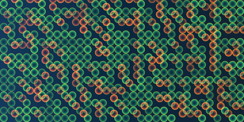 Poster - Dark Abstract Partially Faded Spotted Pattern, Circular Gradient Shapes, Spots with Randomly Changing Colors of Brown and Green - Geometric Mosaic Texture, Vector Background Design