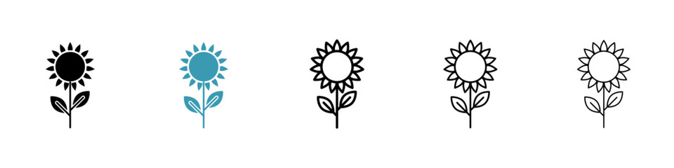 Poster - Sunflower vector icon logo or illustration