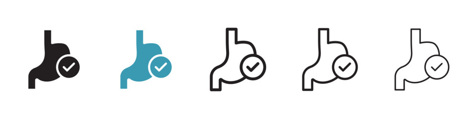 Poster - good digestion vector icon logo or illustration