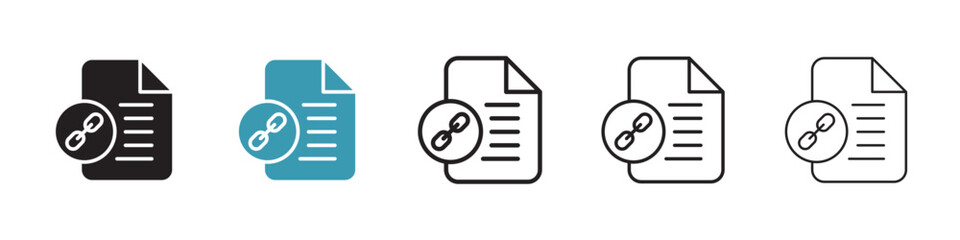 Poster - Document link vector icon logo or illustration