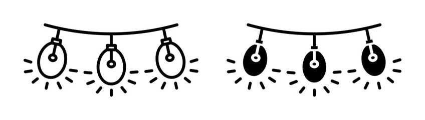Poster - Christmas light vector icon logo or illustration