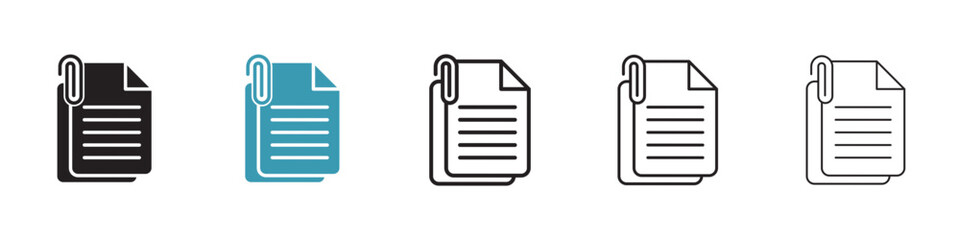 Poster - Attach document vector icon logo or illustration