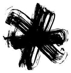 Wall Mural - png a greek cross scribble abstract drawing black.