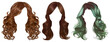 © Rawpixel.com - PNG Stylish digital hair designs, element set on transparent background