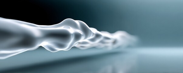 Poster - electric energy pulses, abstract motion distortion, glowing neon streaks forming fluid dynamic waves