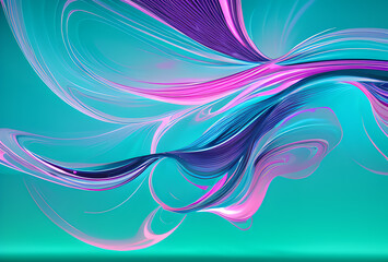 Poster - abstract soft blue wave background. blue background with blue lines curved wavy sparkle with copy space for text. Three-dimensional wave,in good quality,generative ai