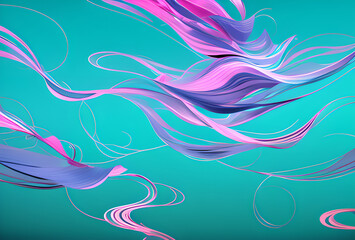 Poster - abstract soft blue wave background. blue background with blue lines curved wavy sparkle with copy space for text. Three-dimensional wave,in good quality,generative ai