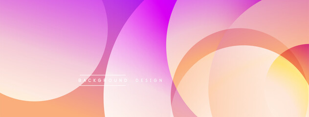 Fototapete - Abstract gradients, overlapping circles create soft, modern background. Pastel hues blend seamlessly, offering visual harmony.