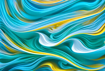 Poster - bstract soft blue wave background. blue background with blue lines curved wavy sparkle with copy space for text. Three-dimensional wave,in good quality,generative ai