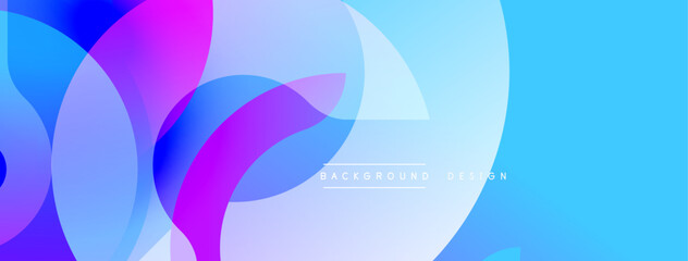 Leinwandbilder - Abstract colorful overlapping circles create dynamic gradient background. Modern design, vibrant hues, smooth transitions.