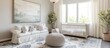 © adiba - Neutral nursery with sofa and crib, natural light