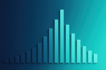 Poster - This abstract vertical bar chart visually represents dynamic movement and strategic growth illustrating key business decisions that drive innovation and efficiency