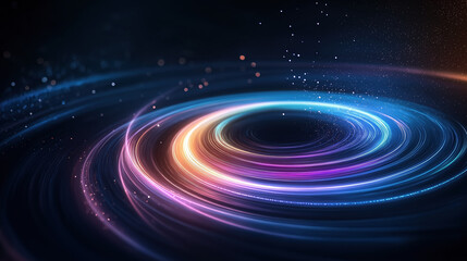 Poster - Swirling colors and lights create a vibrant cosmic effect