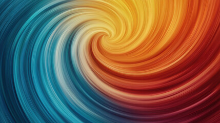 Aufkleber - Vibrant Abstract Swirl of Warm and Cool Colors in Dynamic Motion Artistic Design