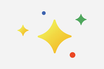 Poster - Ai Sparkles Star Icon. Ai Sparkles Star Icons Symbols logo, Set of Generative AI media technology Artificial Intelligence and Machine Learning Technology Concept. 