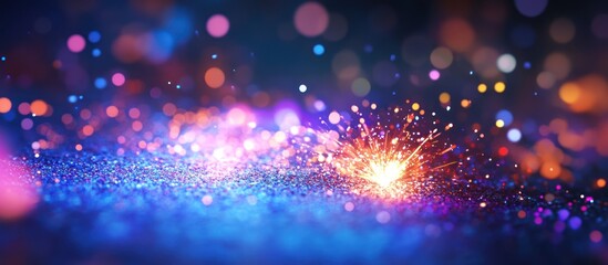 Poster - an evocative scene of luminous sparks dancing across a shimmering surface evoking a sense of wonder magic and the beauty of light captured in a mesmerizing display of radiant energy