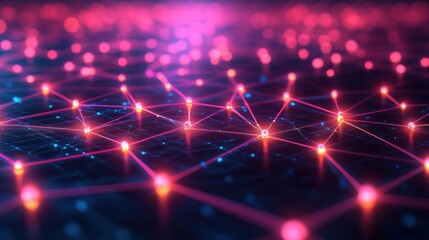 Poster - Abstract network of glowing connections (1)