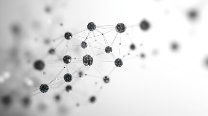 Aufkleber - Abstract network of interconnected spheres