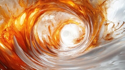 Aufkleber - Abstract swirling vortex of fire and clouds